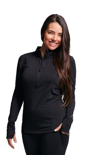 Bula Womens Merino Wool Blend 1/4 Zip Base Layer