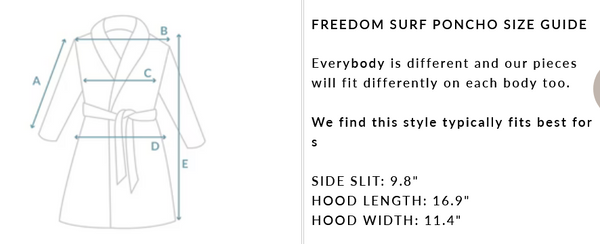 Tofino Towel Co. - Freedom Adult Surf Poncho