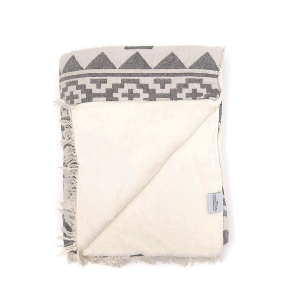 Tofino Towel Co. - The Beachcomber Fleece Lined Throw (Granite)