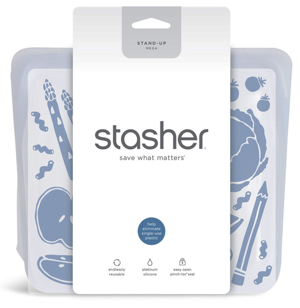 Stasher Reusable Stand-Up Mega Bags - 6-Pack