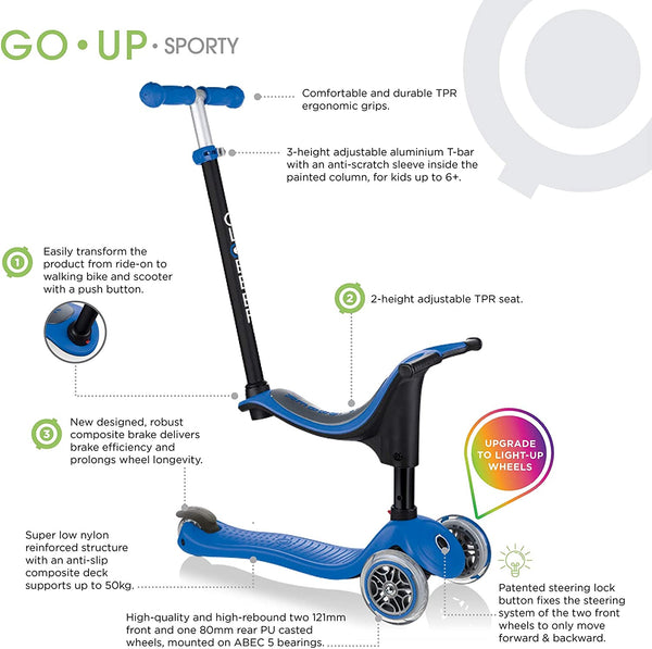 Globber GO-UP 4-in-1 Scooter - 15 months to 6 years