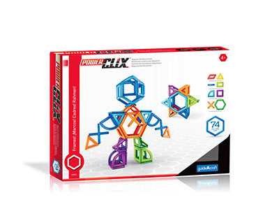 PowerClix Magnetic Tiles - 74 Piece Set