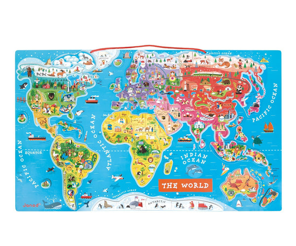 Janod Magnetic World Map Puzzle