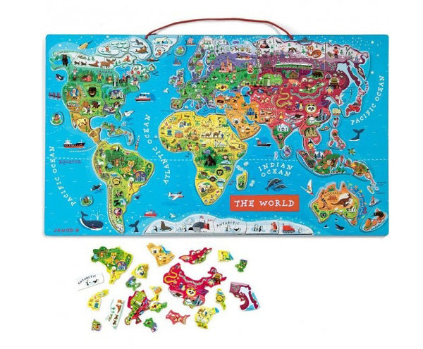 Janod Magnetic World Map Puzzle