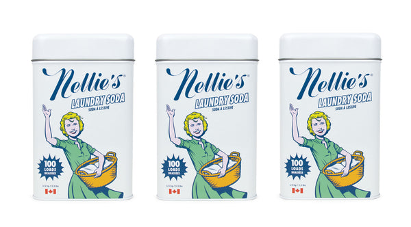 Nellie's Laundry Soda Tin - 300 Loads (3-Pack)