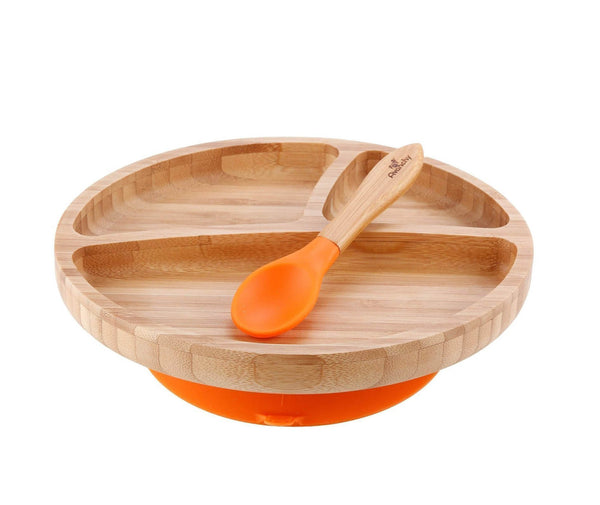 Avanchy Bamboo Suction Toddler Plate & Spoon