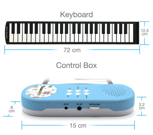 Picasso Tiles Roll Up Educational Piano Keyboard