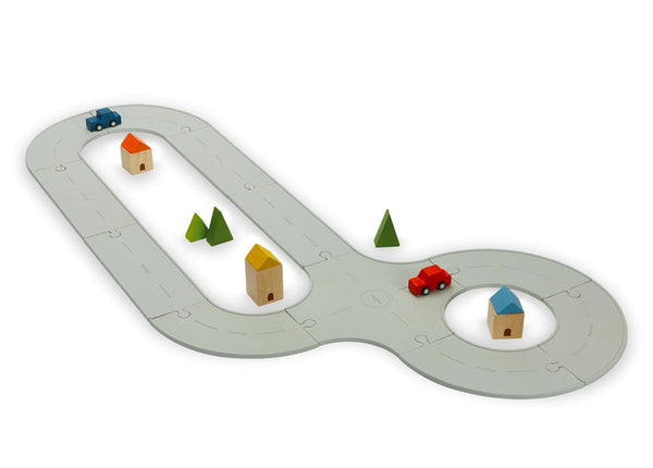 Plan Toys Rubber Road & Rail Set