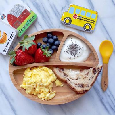 Avanchy Bamboo Suction Toddler Plate & Spoon