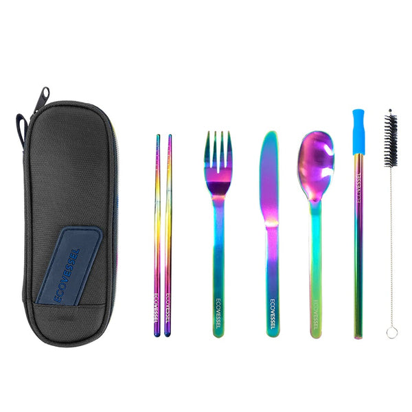 Eco Vessel WanderWare Reusable Stainless Steel Utensil Set