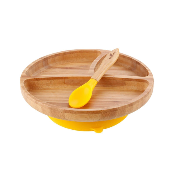 Avanchy Bamboo Suction Toddler Plate & Spoon