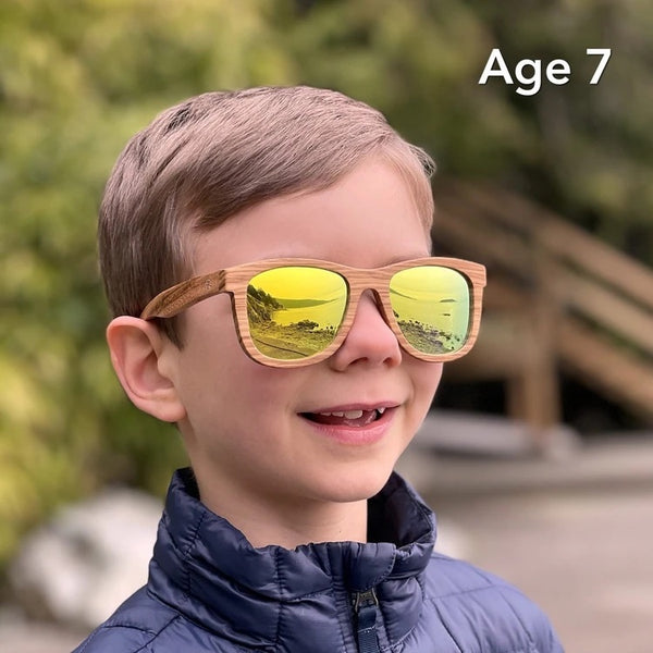 Wildwood Youth Zebra Wood Sunglasses - Age 6 to 12