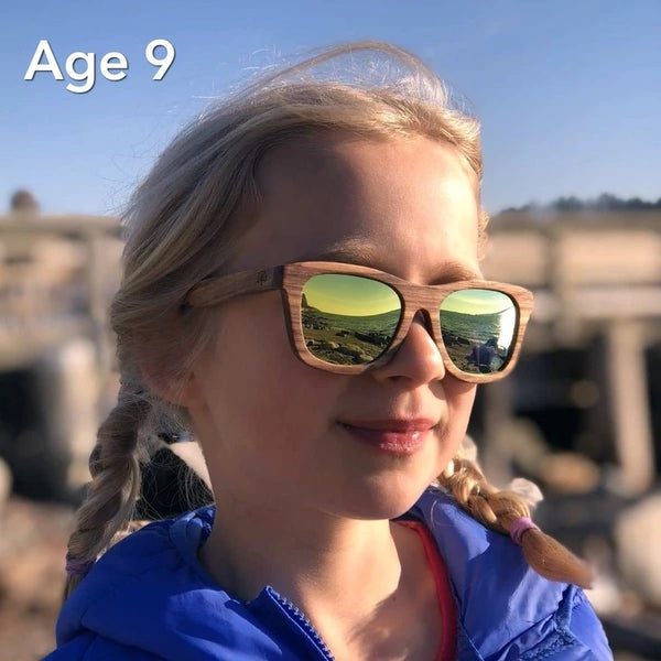 Wildwood Youth Zebra Wood Sunglasses - Age 6 to 12