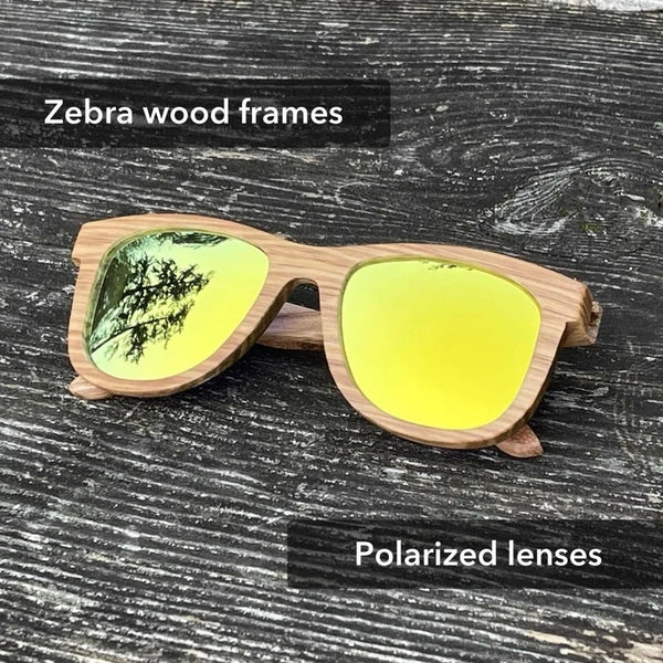 Wildwood Youth Zebra Wood Sunglasses - Age 6 to 12